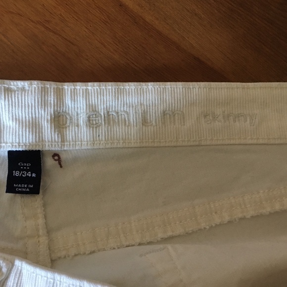GAP PREMIUM SKINNY JEANS CORDUROY WHITE/CREAM, 18 - Picture 5 of 8